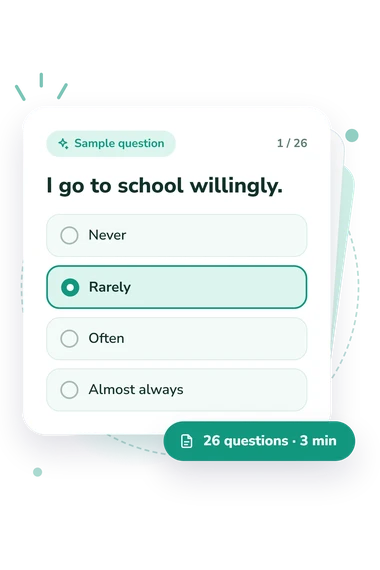 School and Friends Satisfaction Scales: sample question card