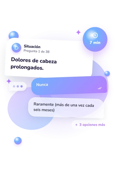 Test escala de evaluación: situación y respuestas