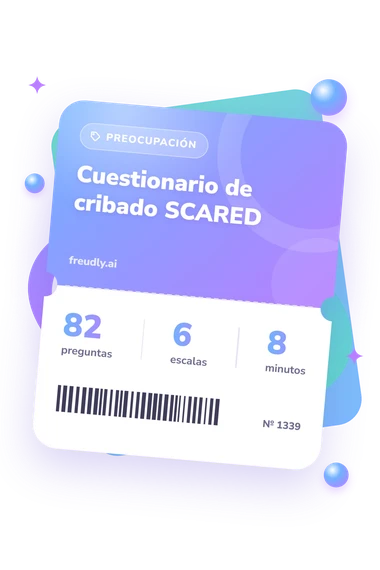 Test cuestionario de cribado SCARED: billete del test