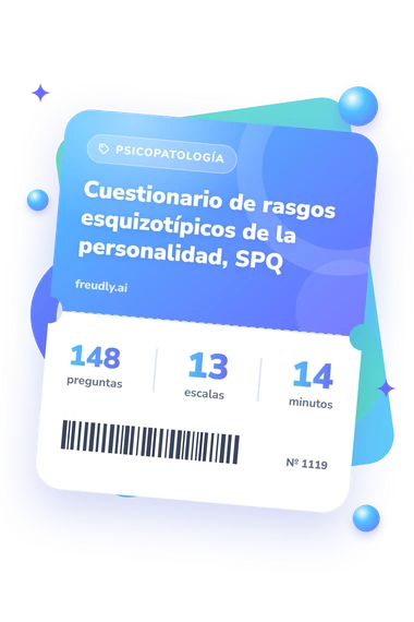 Test cuestionario de rasgos esquizotípicos: billete del test