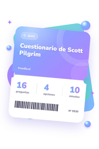 Test cuestionario de Scott Pilgrim: billete del test
