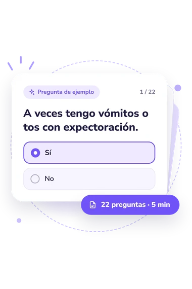 Test método de detección: pregunta y respuestas Test método de detección: tarjeta con pregunta