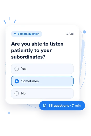 Managerial Business Communication Style: answers to choose from Managerial Business Communication Style Self-Assessment: sample question card