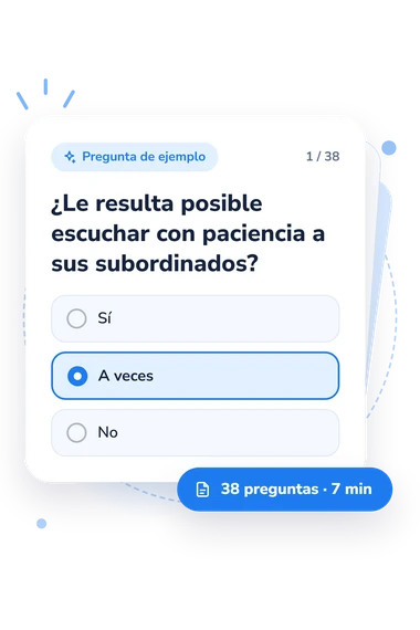 Test autoevaluación del estilo: pregunta y respuestas Test autoevaluación del estilo: tarjeta con pregunta