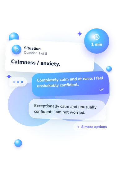 Self-Assessment of Emotional States: what would you do Self-Assessment of Emotional States: situation and reply bubbles