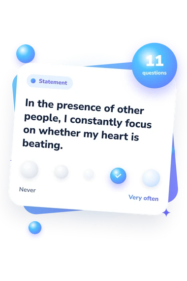 Self-Focused Attention Scale (SFAS): from disagree to agree Self-Focused Attention Scale (SFAS) Test: agreement scale card