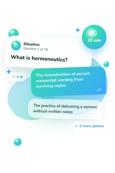Seminary Quiz: situation and reply bubbles