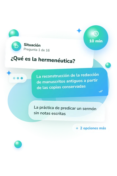 Test cuestionario de seminario teológico: situación y respuestas