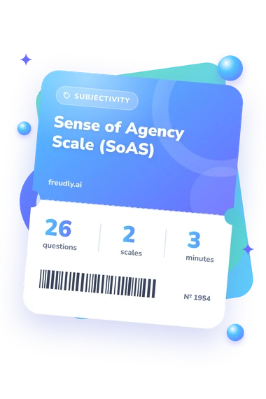 Sense of Agency Scale: questions, scales and minutes Sense of Agency Scale: test ticket with numbers