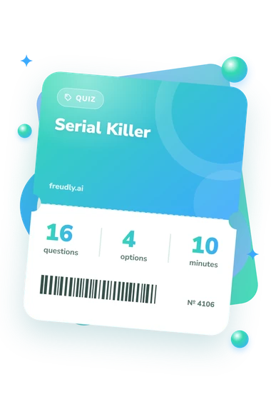 Serial Killer Quiz: questions, options and minutes Serial Killer Quiz: test ticket with numbers