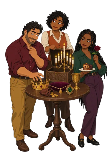 Seven Deadly Sin Quiz: three friends choose symbols
