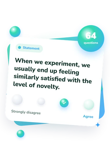 Sexual Compatibility Test: from disagree to agree Sexual Compatibility Test: agreement scale card