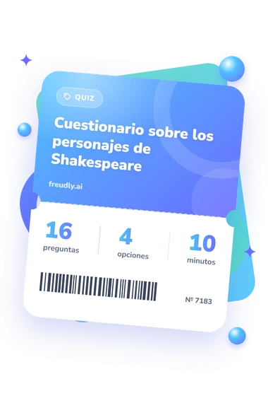 Test cuestionario sobre los personajes: billete del test