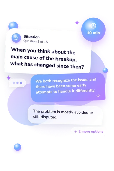 Should I Get Back: situation and reply bubbles
