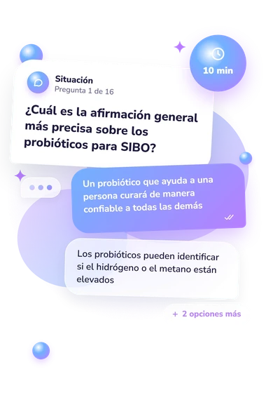 Test cuestionario sobre SIBO: situación y respuestas
