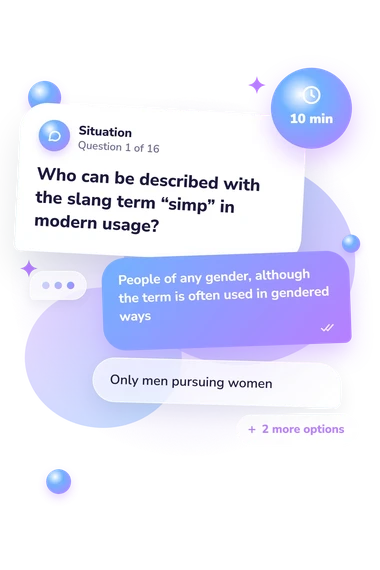 Simp Quiz: what would you do Simp Quiz: situation and reply bubbles