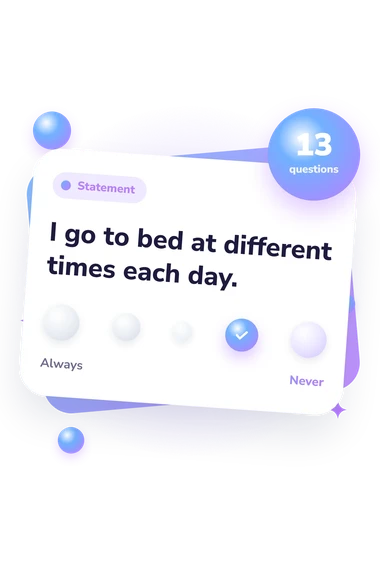 Sleep Hygiene Index (SHI): from disagree to agree Sleep Hygiene Index (SHI) Test: agreement scale card