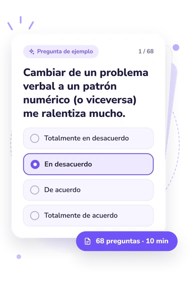 Test de inteligencia (pensamiento rápido: pregunta y respuestas Test de inteligencia (pensamiento rápido: tarjeta con pregunta