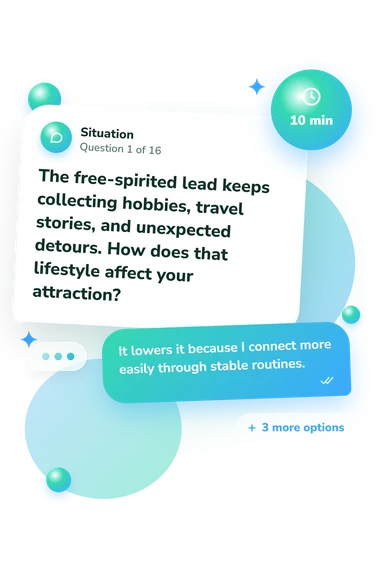Smash or Pass Quiz: situation and reply bubbles