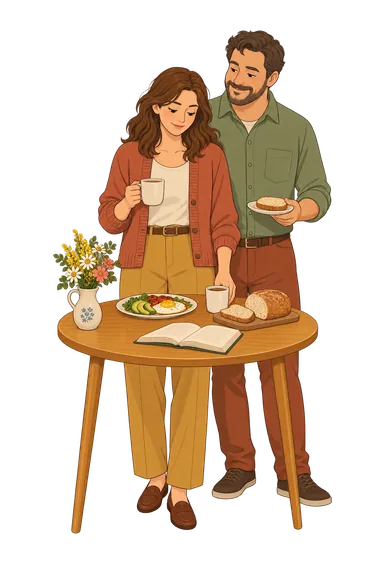 Pleasure Scale (SHAPS) Test: coffee, flowers, quiet breakfast