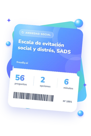 Test escala de evitación: preguntas, opciones y minutos Test escala de evitación social: billete del test