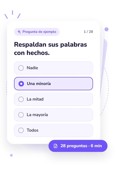Test autoevaluación sociopsicológica del colectivo: pregunta y respuestas Test autoevaluación sociopsicológica del colectivo: tarjeta con pregunta
