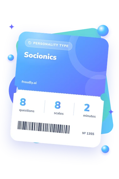 Socionics Test: questions, scales and minutes Socionics Test: test ticket with numbers