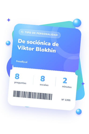 Test de sociónica: preguntas, escalas y minutos Test de sociónica de Víktor: billete del test