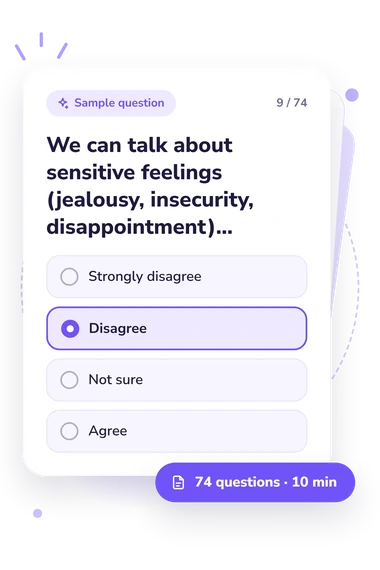 Soulmate Test: sample question card