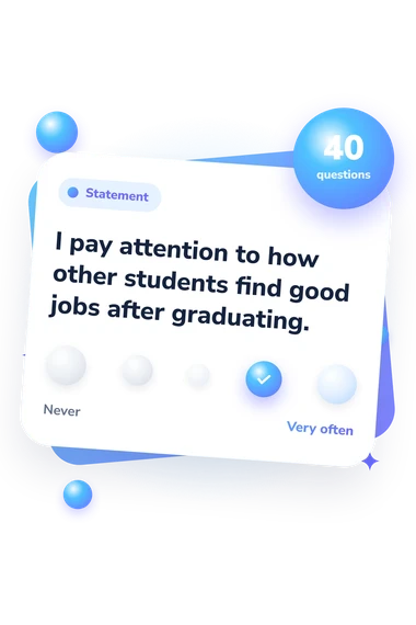 Career Self-Efficacy Sources Scale: from disagree to agree Career Self-Efficacy Sources Scale Test: agreement scale card