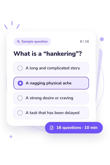 Southern Slang Quiz: sample question card