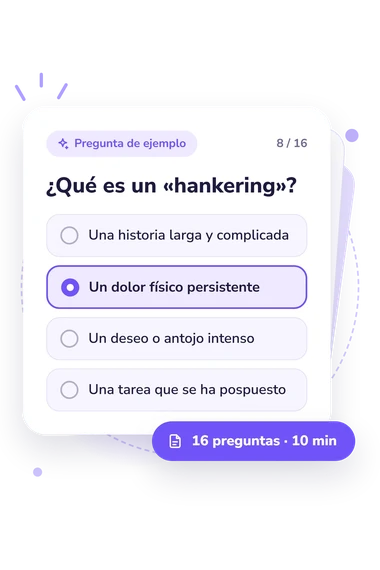 Test cuestionario sobre jerga sureña: tarjeta con pregunta