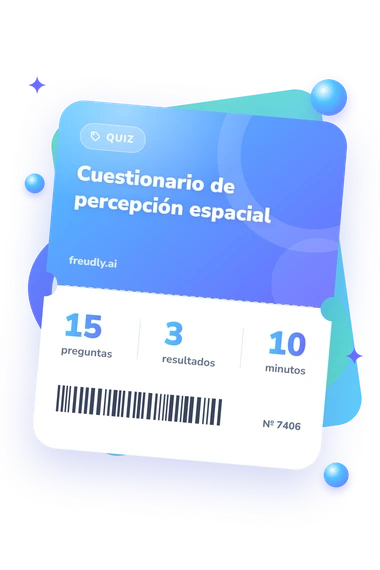 Test cuestionario de percepción espacial: billete del test