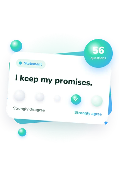 Spiritual Personality Questionnaire Test: from disagree to agree Spiritual Personality Questionnaire Test: agreement scale card