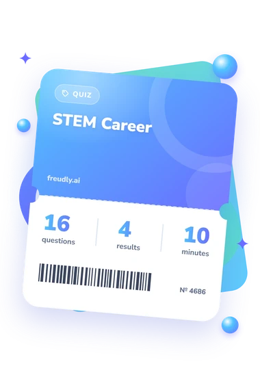 STEM Career Quiz: test ticket with numbers