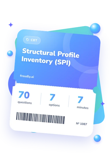 Structural Profile Inventory (SPI): questions, options and minutes Structural Profile Inventory (SPI): test ticket with numbers