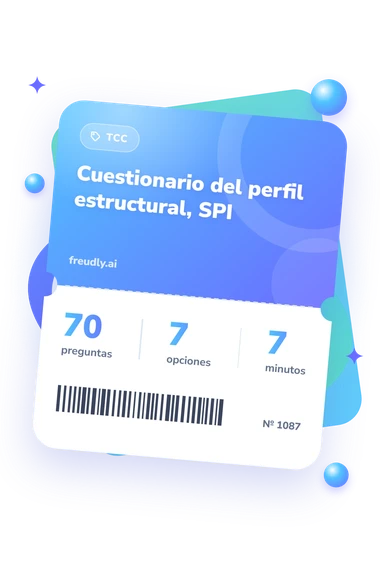 Test cuestionario del perfil estructural: billete del test