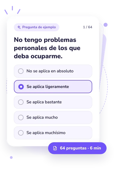 Test investigación sobre las etapas: tarjeta con pregunta