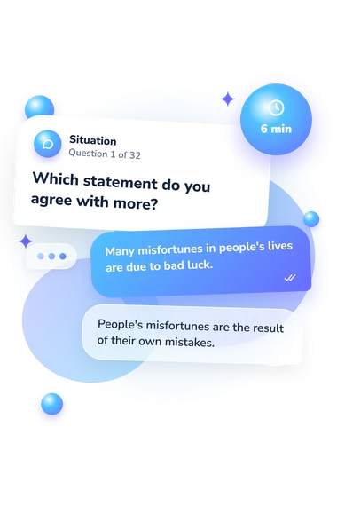 Subjective Locus of Control: what would you do Subjective Locus of Control: situation and reply bubbles
