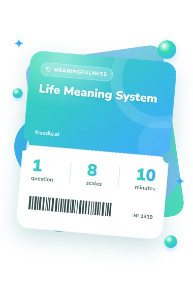 Life Meaning System Test: questions, scales and minutes Life Meaning System Test: test ticket with numbers