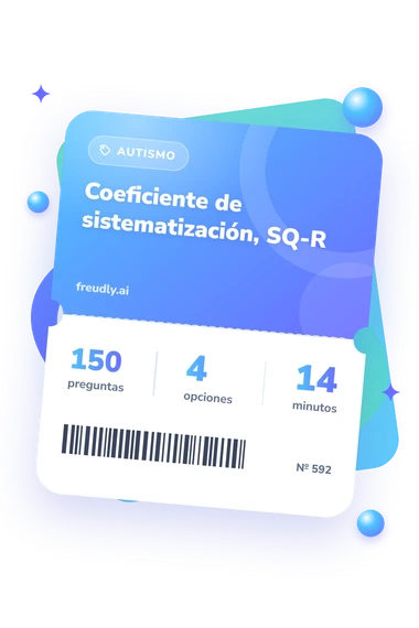 Test coeficiente de sistematización: preguntas, opciones y minutos Test coeficiente de sistematización, SQ-R: billete del test
