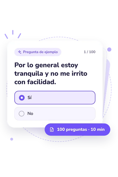 Test escala de manifestaciones: tarjeta con pregunta