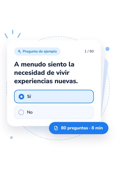 Test para determinar el temperamento: tarjeta con pregunta