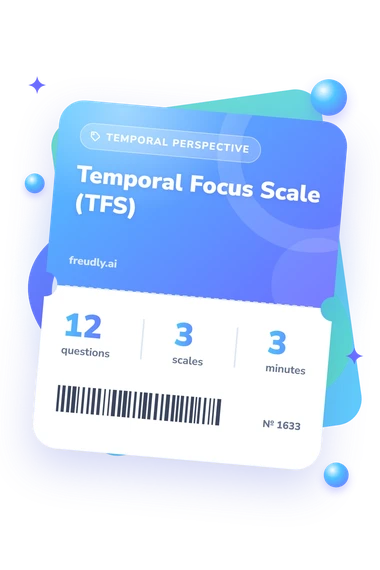 Temporal Focus Scale (TFS): questions, scales and minutes Temporal Focus Scale (TFS): test ticket with numbers
