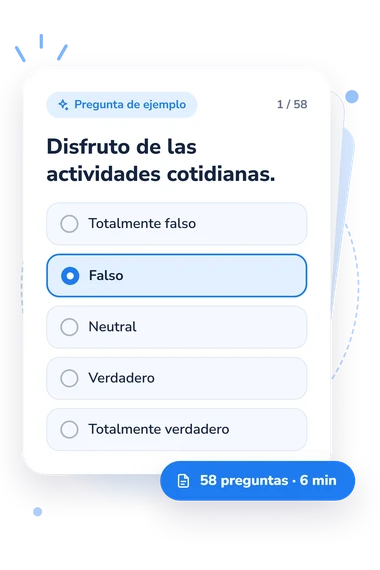 Test modalidades temporales: tarjeta con pregunta