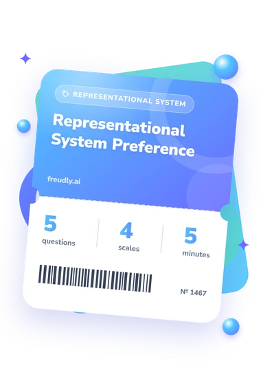 Representational System Preference Test: questions, scales and minutes Representational System Preference Test: test ticket with numbers