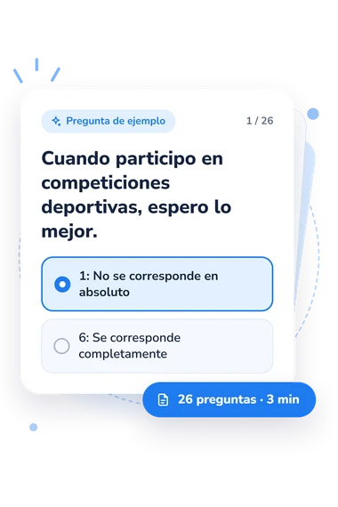 Test de optimismo/pesimismo, QPOP: pregunta y respuestas Test de optimismo/pesimismo, QPOP: tarjeta con pregunta