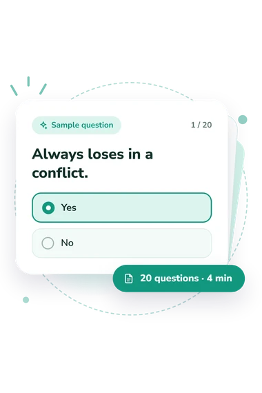 Conflict Engagement and Disengagement Tendency: sample question card