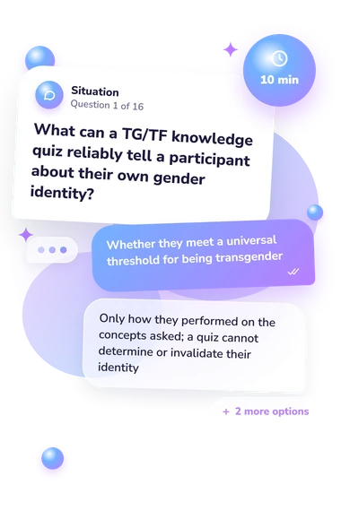 TG TF Quiz: what would you do TG TF Quiz: situation and reply bubbles
