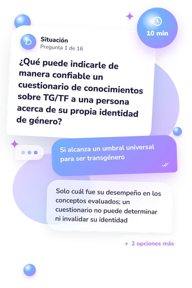 Test cuestionario sobre TG: situación y respuestas